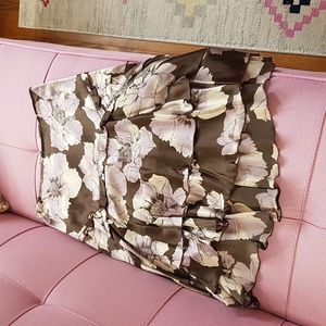 Kenzie Silk Satin Ruffled Bohemian Skirt